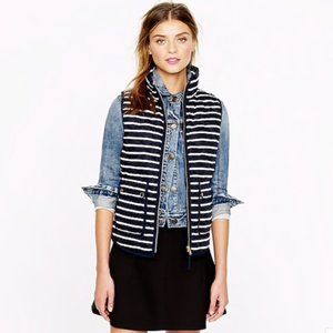 J. Crew Excursion Quilted Vest in Stripe